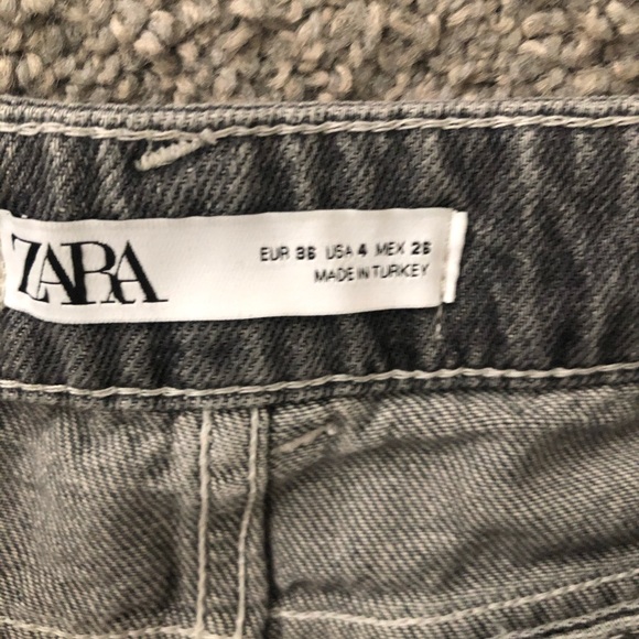 Grey High Waisted Distressed Shorts - Picture 3 of 3